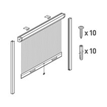 Moustiquaire sur Enrouleur L1,30xH1,60m Blanc/Gris - PROTECTA