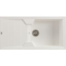 Evier à encastrer 1 grande cuve 100 cm blanc Victoria