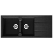 Evier 2 bacs 116x50cm Aloa noir - DIADEM