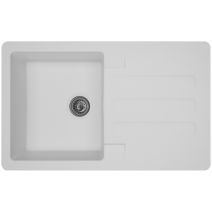 Evier à encastrer 1 cuve 81 cm blanc Vogua