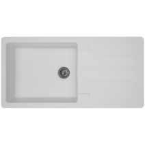 Evier à encastrer 1 grande cuve 100 cm blanc uni Vogua