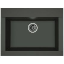 Evier 1 bac 66x50cm Hexo gris béton DIADEM