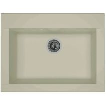 Evier 1 bac 66x50cm Hexo blanc uni DIADEM