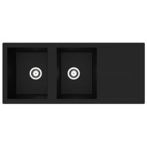 Evier 2 bacs 116x50cm Nali noir - DIADEM