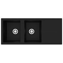 Evier 2 bacs 116x50cm Nali noir - DIADEM