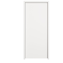 Bloc porte mélaminé blanc poussant gauche 83cm - BALLAY