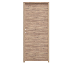 Bloc porte mélaminé chêne foncé poussant droit 73cm - BALLAY