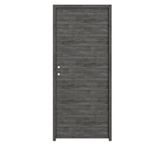 Bloc porte mélaminé anthracite poussant droite 2040x830mm huisserie MDF 72x45mm - BALLAY