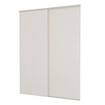2 portes coulissantes blanc 2500x1800mm + rails - YKARIO
