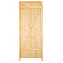 Porte de service en Sapin PEFC 200x80cm Ep.27mm gauche