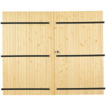PORTE DE GARAGE en SAPIN du NORD PEFC 27MM  240X20
