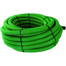 Gaine TPC annelée Verte ø40mm couronne de 25m