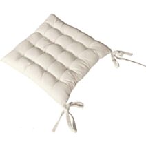 Galette de chaise piquée 16points 38x38x3cm écru