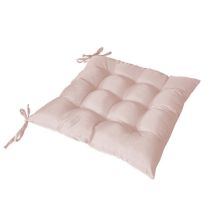Galette de chaise piquée 16 points 38x38x3cm vieux rose