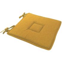 Galette plate Panama moutarde 40x40cm OEKO-TEX