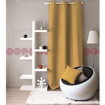 Rideau 8 œillets 40x240cm moutarde