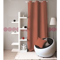 Rideau 8 œillets 40x240cm terre cuite