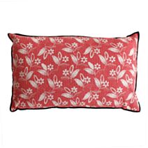Coussin déhoussable Gypsy 50 x 30 cm pivoine - DECOSTARS