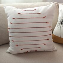 Coussin déhoussable Ethnic loft 40 x 40 cm écru/terracotta - DECOSTARS