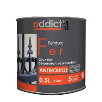 Peinture fer intérieur/extérieur 0,5L blanc ADDICT