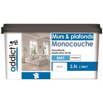 Peinture acrylique monocouche 2.5 l blanc mat