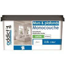 Peinture acrylique monocouche 2.5 l blanc satin