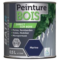 Peinture bois ecolabel 0.5 l marine
