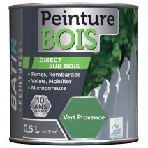 Peinture bois ecolabel 0.5 l vert provence