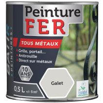 Peinture fer tous métaux ecolabel 0.5 l galet