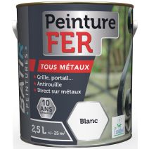 Peinture fer tous métaux ecolabel 2.5 l blanc
