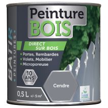 Peinture bois ecolabel 0.5 l cendre