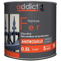 Peinture fer 0.5 l noir mat