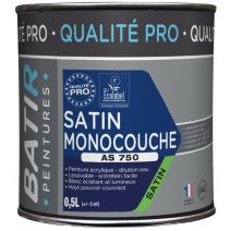 Peinture satin monocouche as750 0.5 l blanc