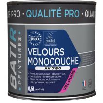 Peinture velours mono av750 0.5 l blanc