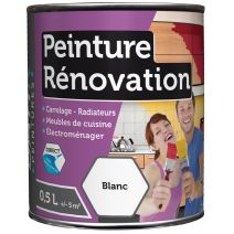 Peinture rénovation satin 0.5 l blanc