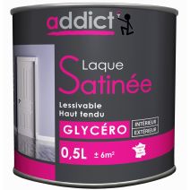 Peinture laque satinée 0.5 l coton