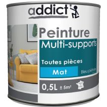 Peinture multisupport mat 0,5L bleu pétrole