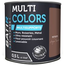 Peinture multi colors mat poudre 0.5 l acajou tendre