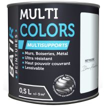 Peinture multi colors mat poudre 0.5 l blanc alaska