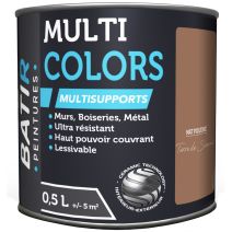 Peinture multi colors mat poudre 0.5 l terre de sienne