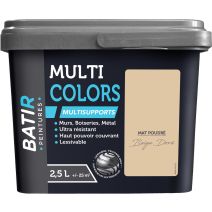 Peinture multi colors mat poudre 2.5 l beige doré
