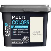 Peinture multi colors mat poudre 2.5 l beige nature