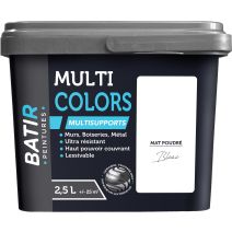 Peinture multi colors mat poudre 2.5 l blanc