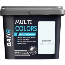 Peinture multi colors mat poudre 2.5 l blanc alaska