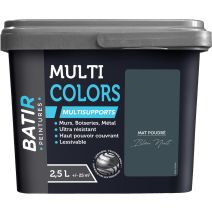 Peinture multi colors mat poudre 2.5 l bleu nuit
