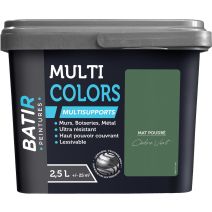 Peinture multi colors mat poudre 2.5 l cèdre vert
