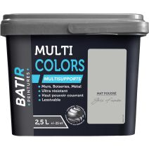Peinture multi colors mat poudre 2.5 l gris fumée