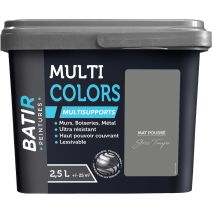 Peinture multi colors mat poudre 2.5 l gris taupe