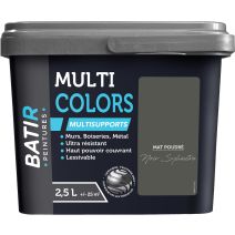 Peinture multi colors mat poudre 2.5 l noir sylvestre