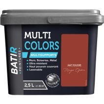 Peinture multi colors mat poudre 2.5 l rouge opéra